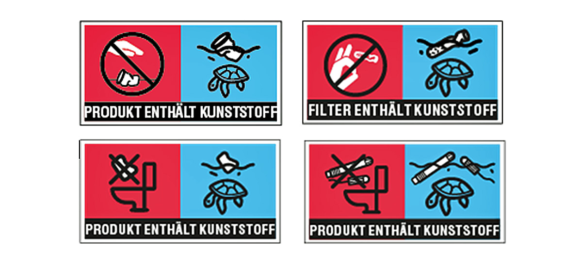 Warnhinweise Wegwerfplastik