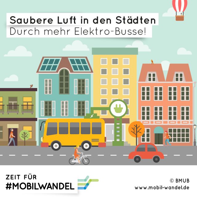 Saubere Luft in den Städten - Durch mehr Elektro-Busse!