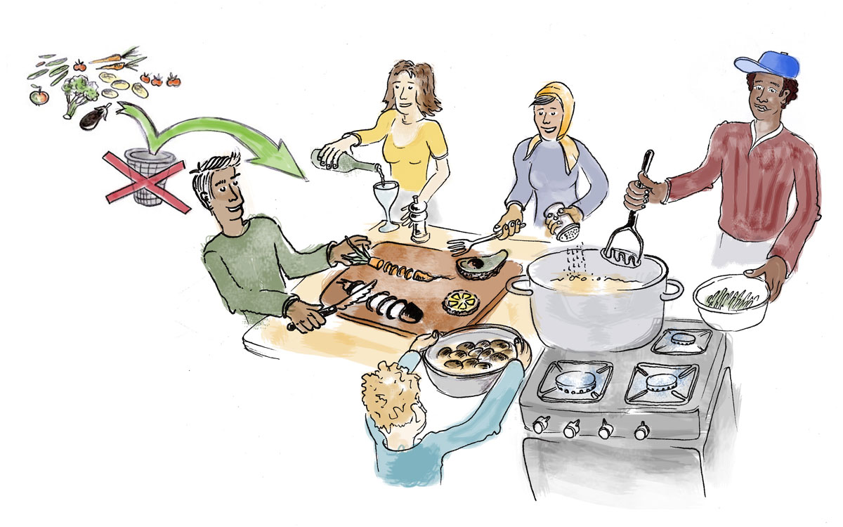 Schnibbel with a friend: Kochen mit geretteten Lebensmitteln