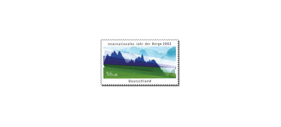 Briefmarke der Deutschen Post AG aus dem Jahre 2002, Internationales Jahr der Berge