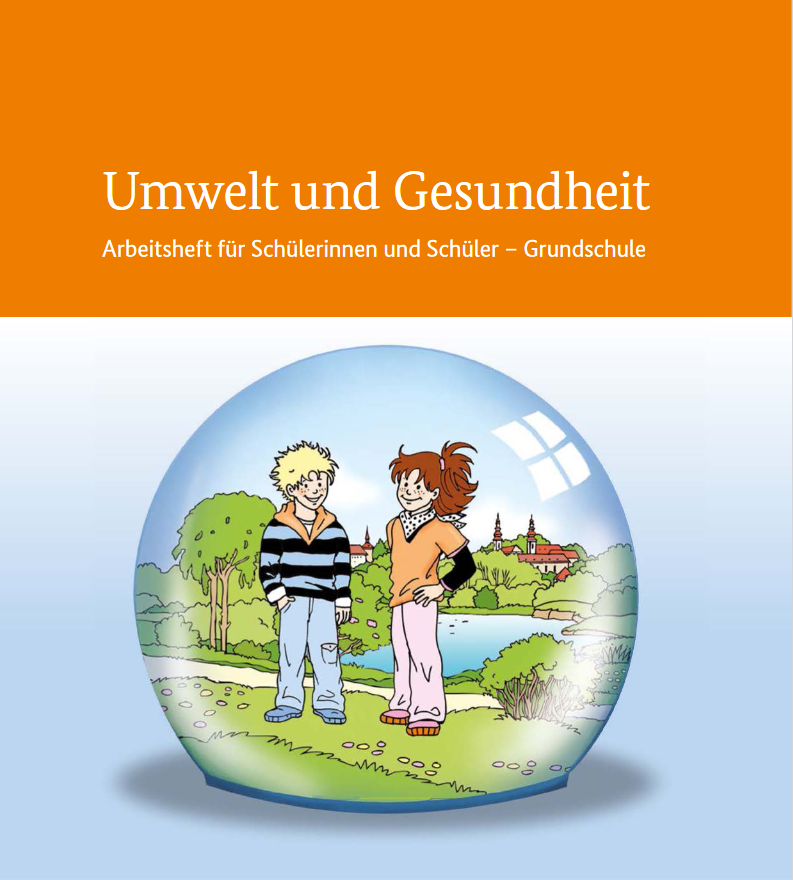 Illustration. Eine Glaskugel, in der ein Junge und ein Mädchen stehen.