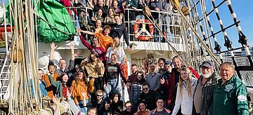 19 Workcamps führte die Deutsche KlimaStiftung im Klimahaus Bremerhaven sowie an Bord verschiedener Segelschulschiffe durch