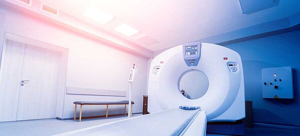 Computertomographie-Diagnostik im medizinischen Zentrum.