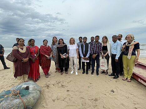 Gruppenfoto am Strand