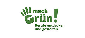 Logo Mach grün! Berufe entdecken und gestalten