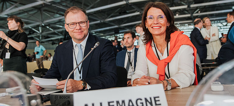 UN-Ozeankonferenz in Nizza Carsten Schneider und Rita Schwarzelühr-Sutter