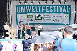 Podium beim Umweltfestival