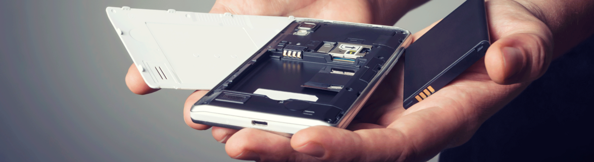 Smartphone in Einzelteilen