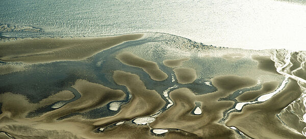 Luftaufnahme Nationalpark Schleswig-Holsteinisches Wattenmeer