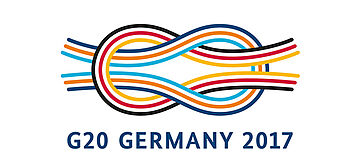 Logo des G20-Gipfels in Hamburg
