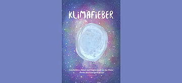 Illustriertes Universum in lila Farbtönen
