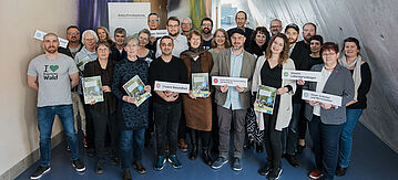 Gruppenfoto mit Umweltstaatssekretärin Christiane Rohleder 