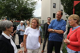 Steffi Lemke im Gespräch bei den Aktionstagen "Umwelt im Quartier"