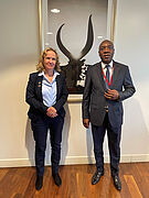 Steffi Lemke mit dem Minister für Umwelt und nachhaltige Entwicklung von Côte d’Ivoire, Herr Jean Luc Assi