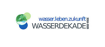 Logo Wasserdekade 2018 bis 2028: "Wasser. Leben. Zukunft"