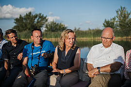 Bundesumweltministerin Steffi Lemke bescuht die Untere Havelniederung in der Gemeinde Havelaue