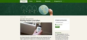 Screenshot von Umwelt im Unterricht