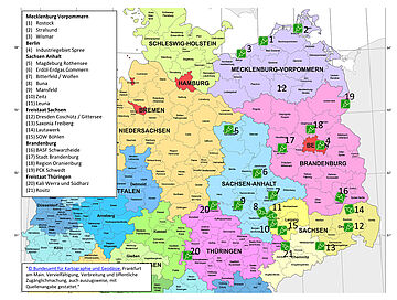 Ökologische Großprojekte in den neuen Bundesländern. Weitere Informationen siehe Bildunterschrift